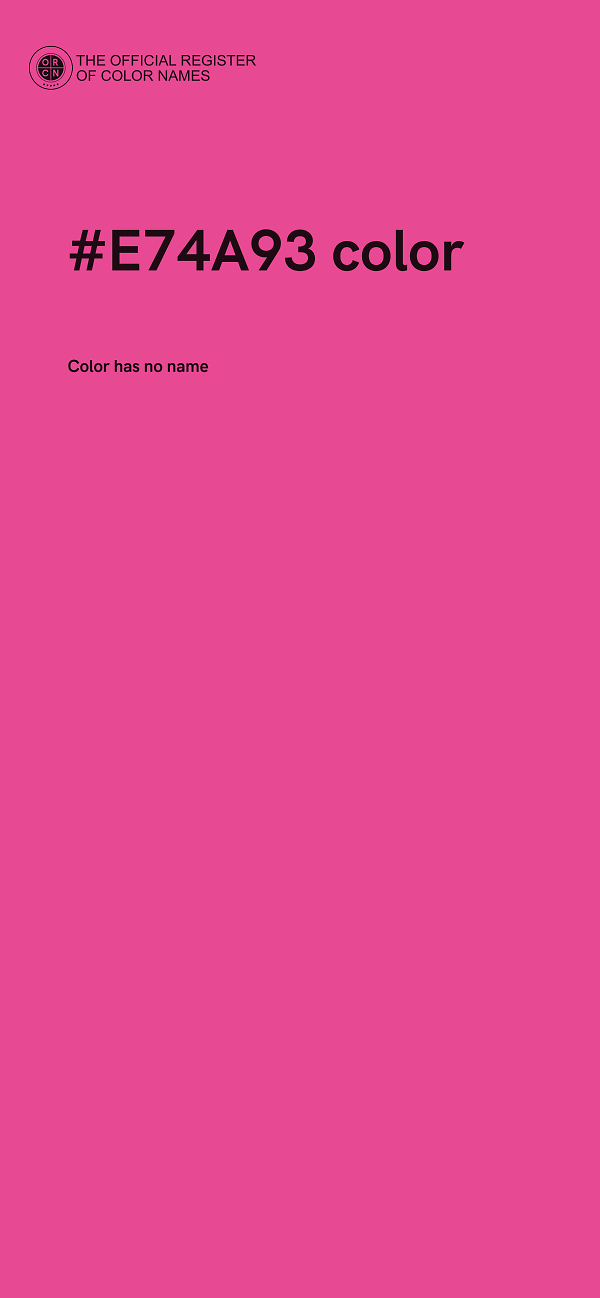 #E74A93 color image