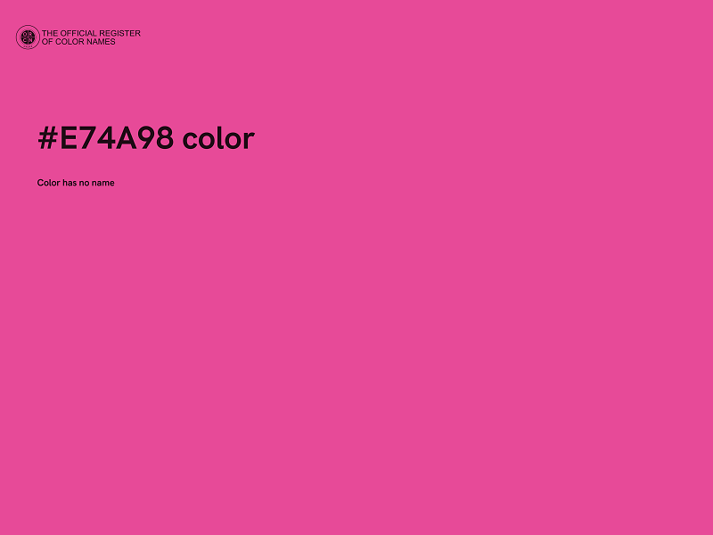 #E74A98 color image