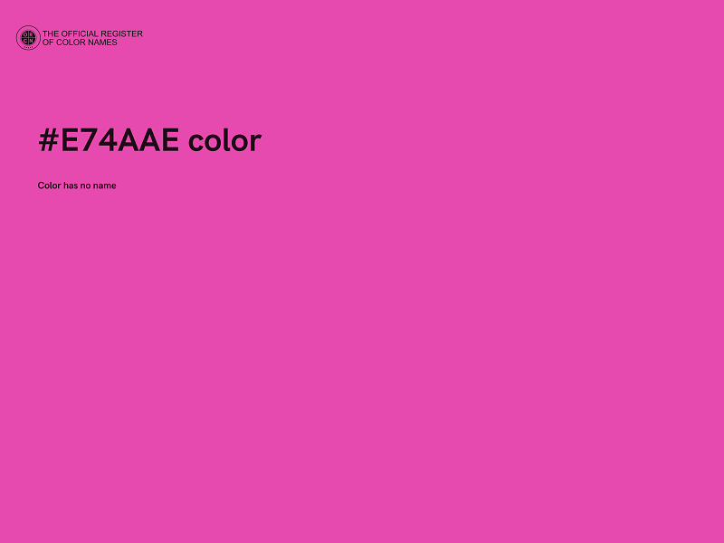 #E74AAE color image