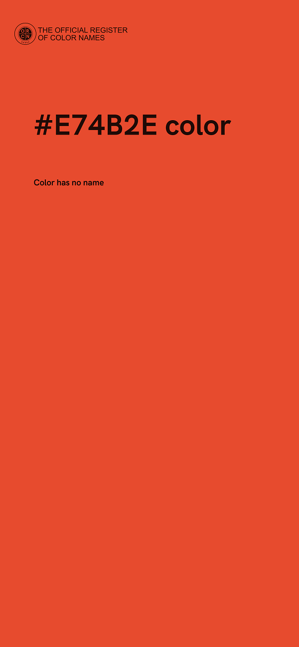 #E74B2E color image