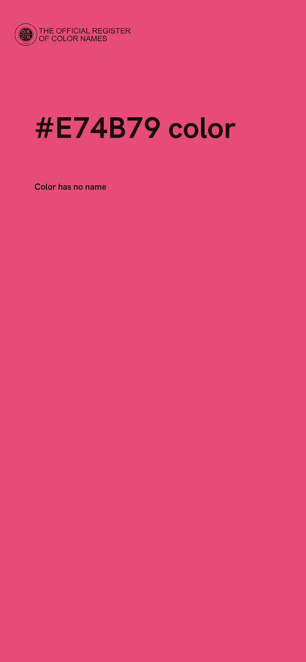 #E74B79 color image