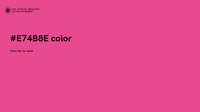 #E74B8E color image