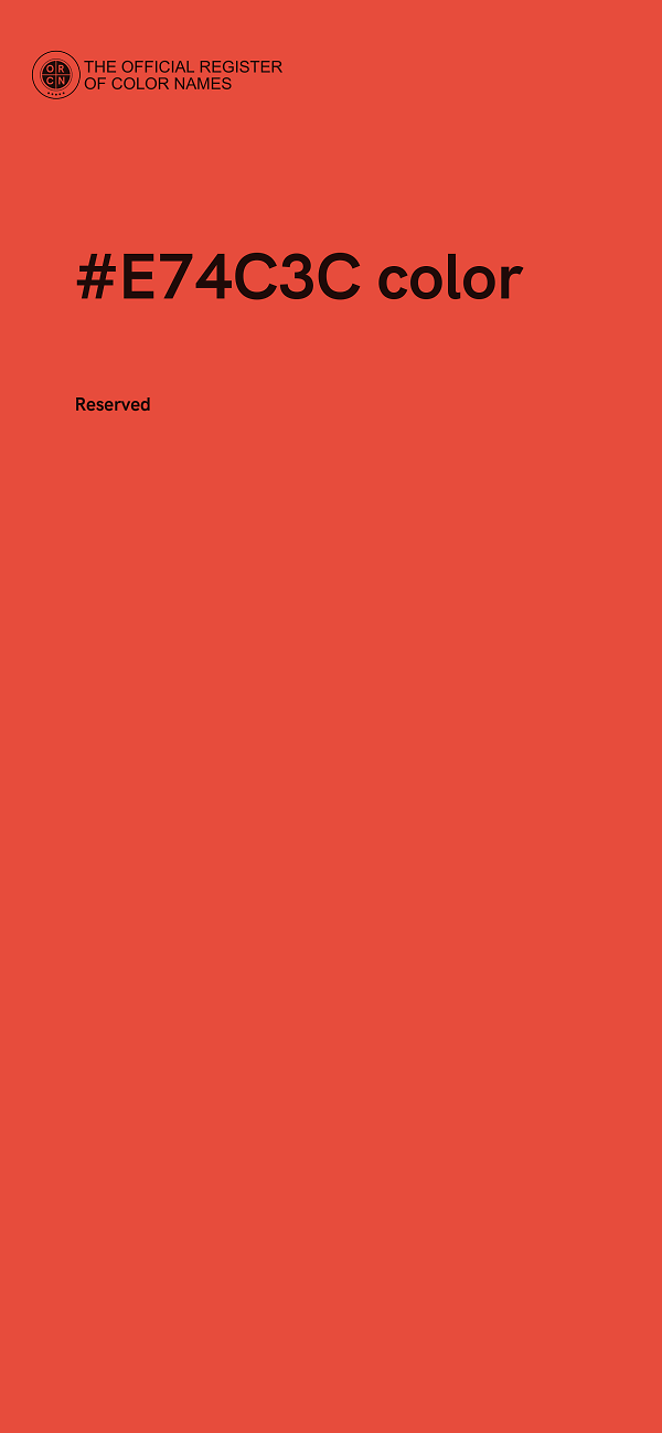 #E74C3C color image