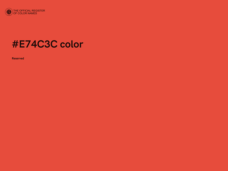 #E74C3C color image