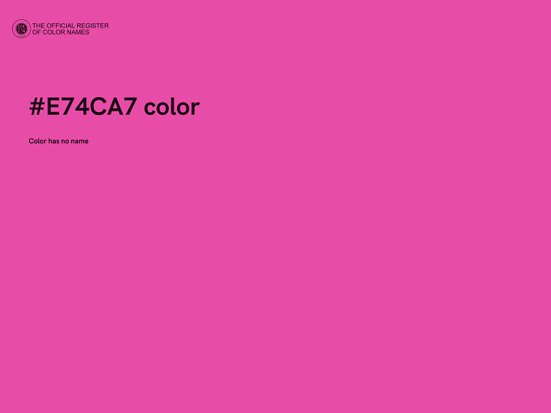 #E74CA7 color image