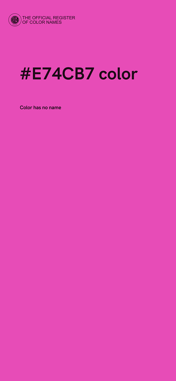 #E74CB7 color image