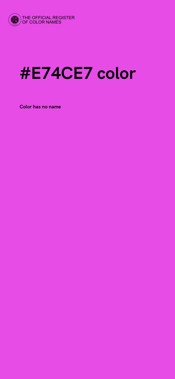 #E74CE7 color image