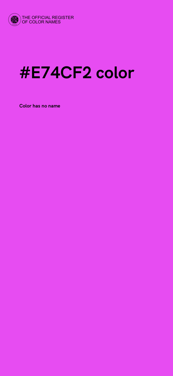 #E74CF2 color image