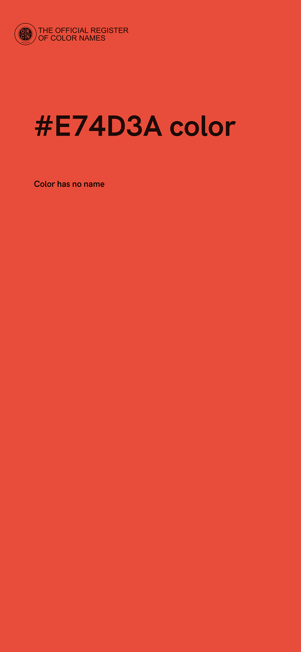 #E74D3A color image