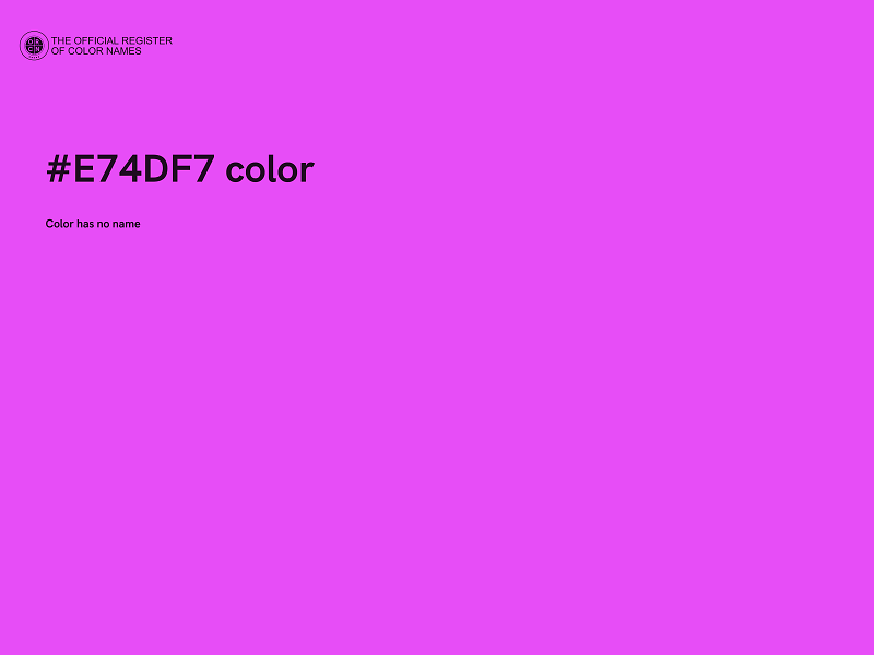 #E74DF7 color image