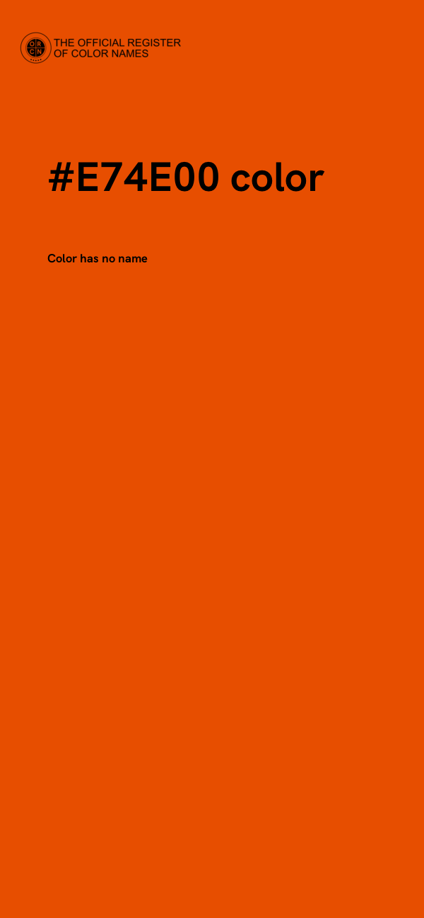 #E74E00 color image