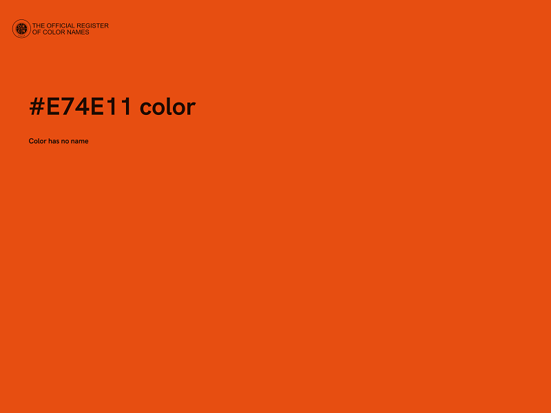 #E74E11 color image