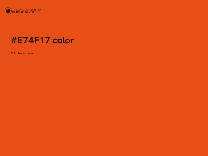 #E74F17 color image