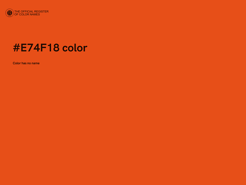 #E74F18 color image