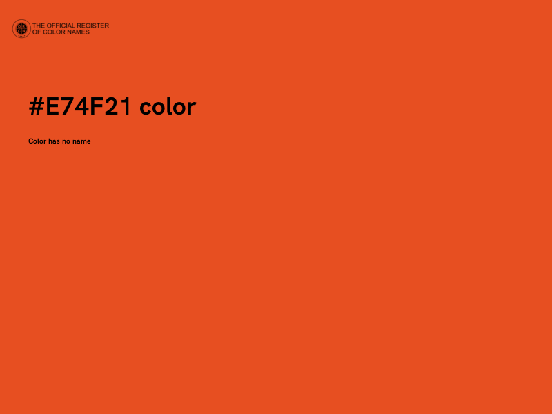 #E74F21 color image