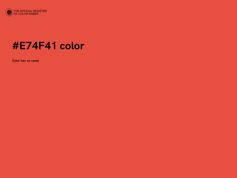 #E74F41 color image