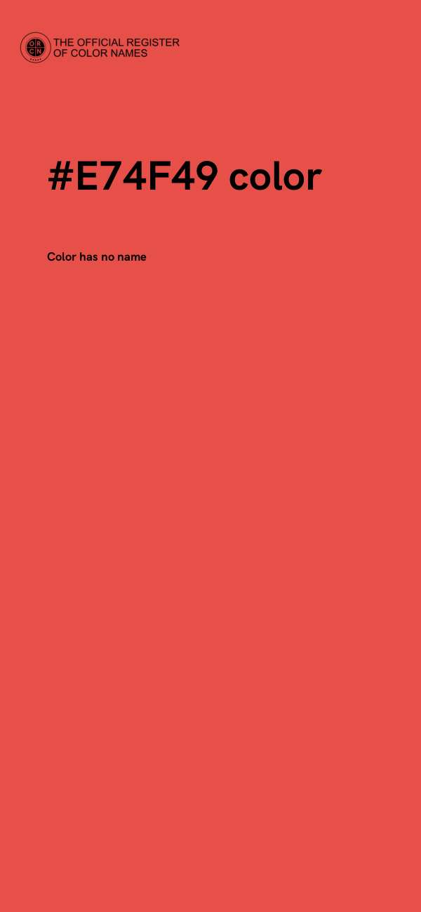 #E74F49 color image