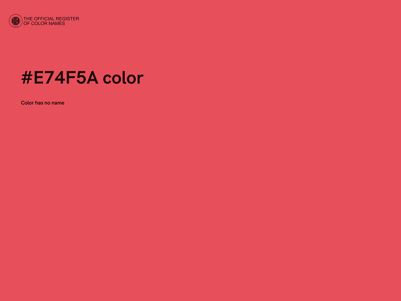 #E74F5A color image