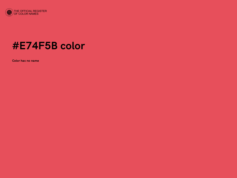 #E74F5B color image