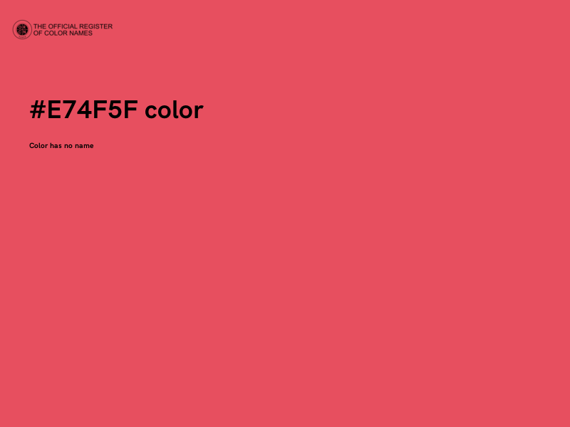 #E74F5F color image