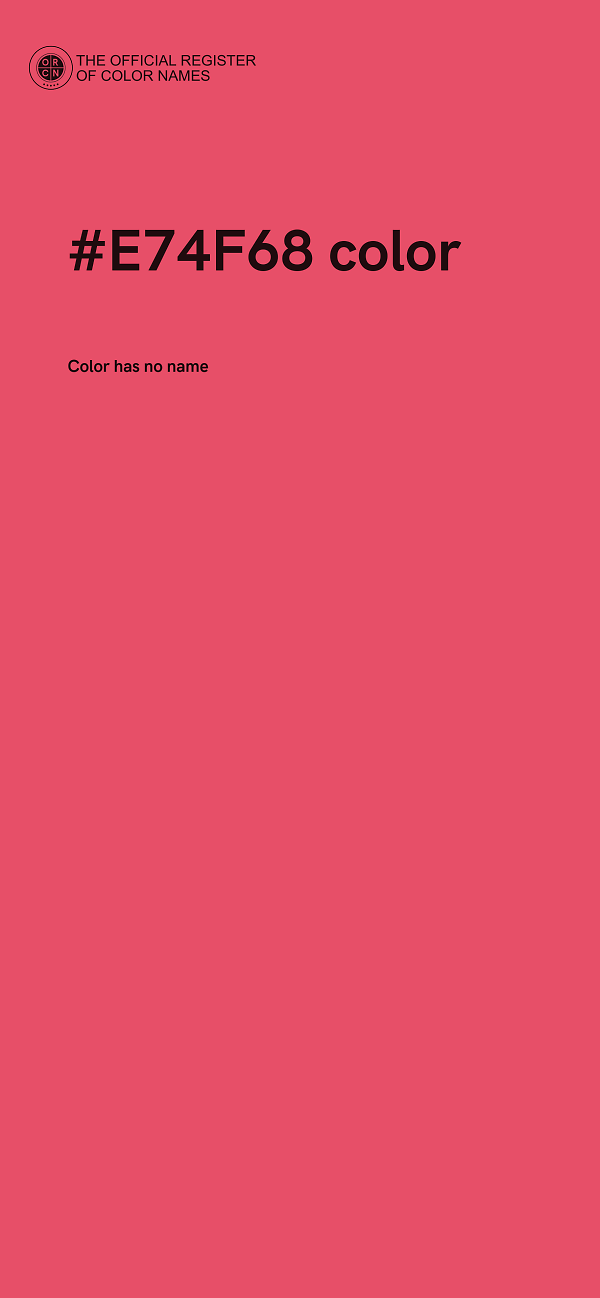 #E74F68 color image