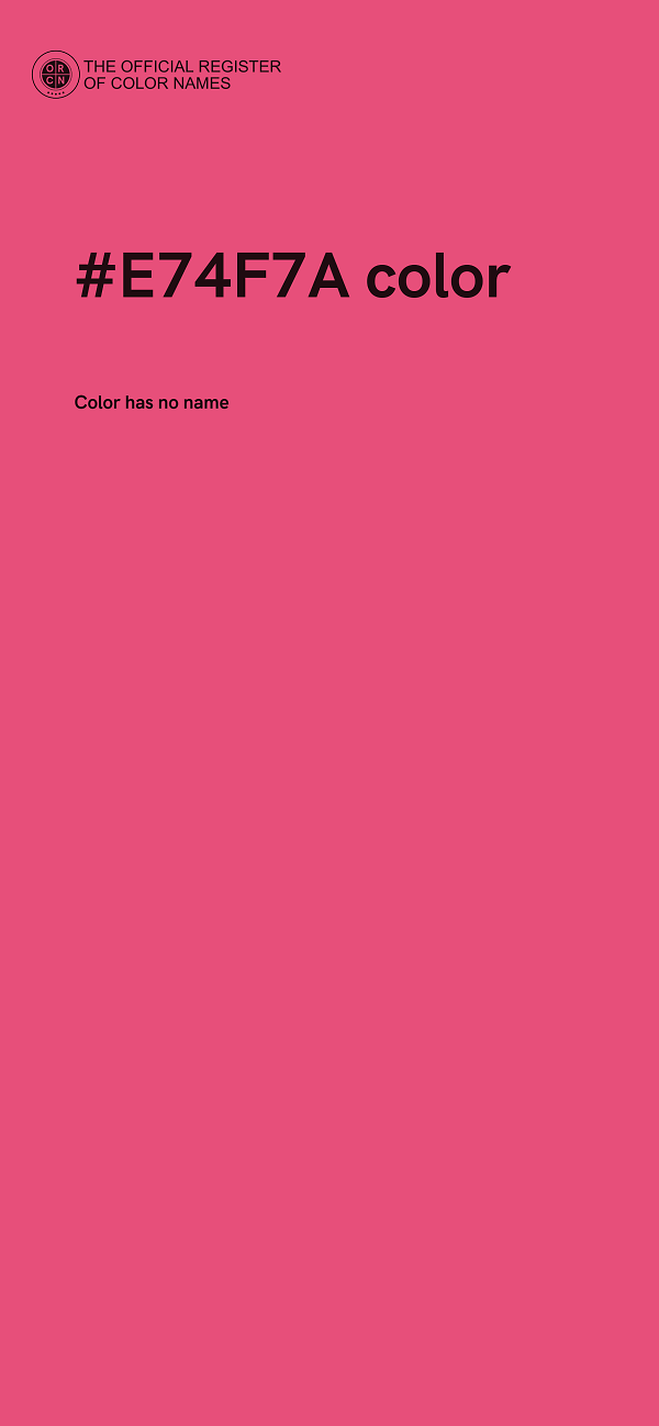 #E74F7A color image