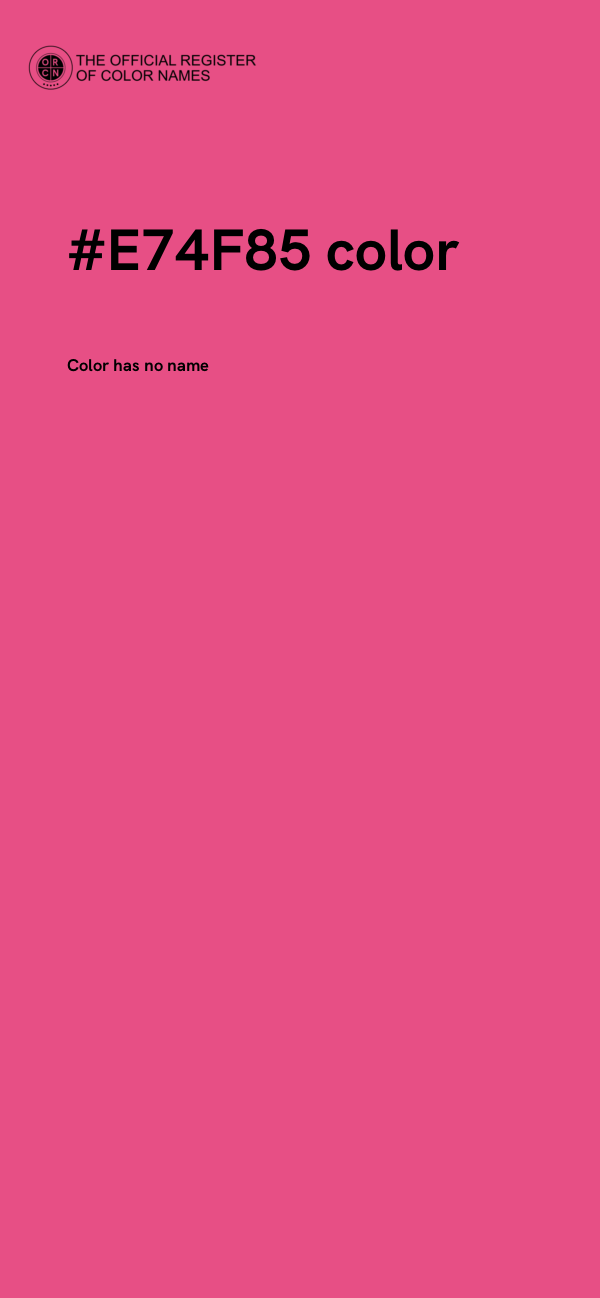 #E74F85 color image