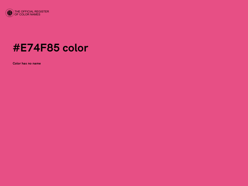 #E74F85 color image