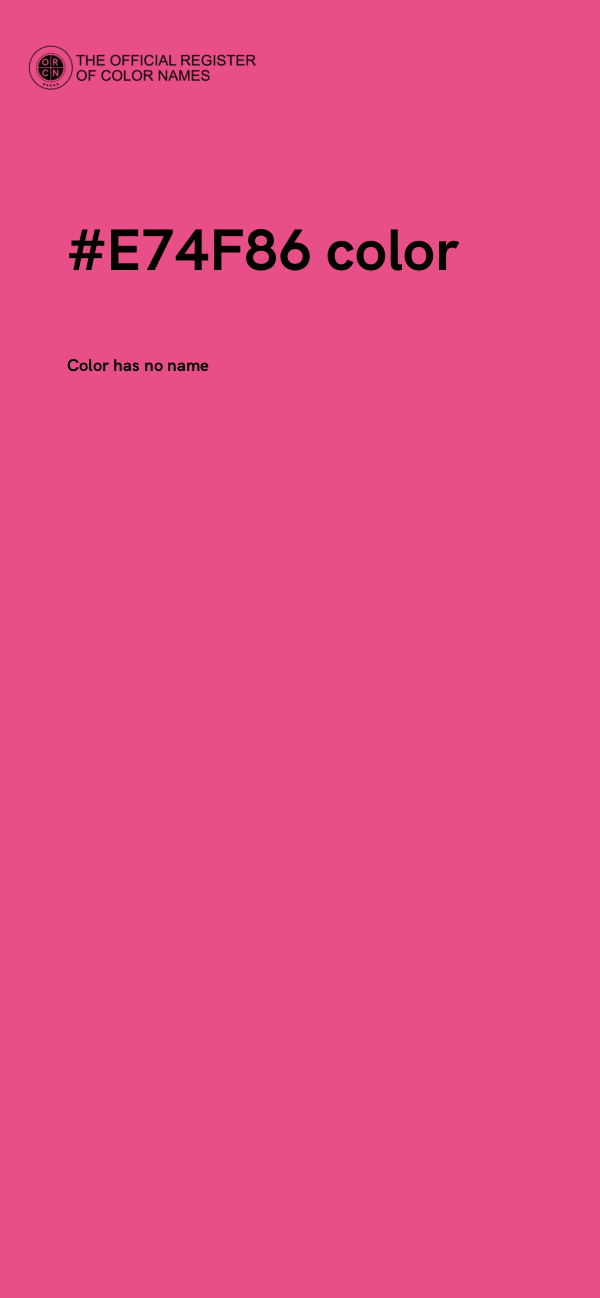 #E74F86 color image