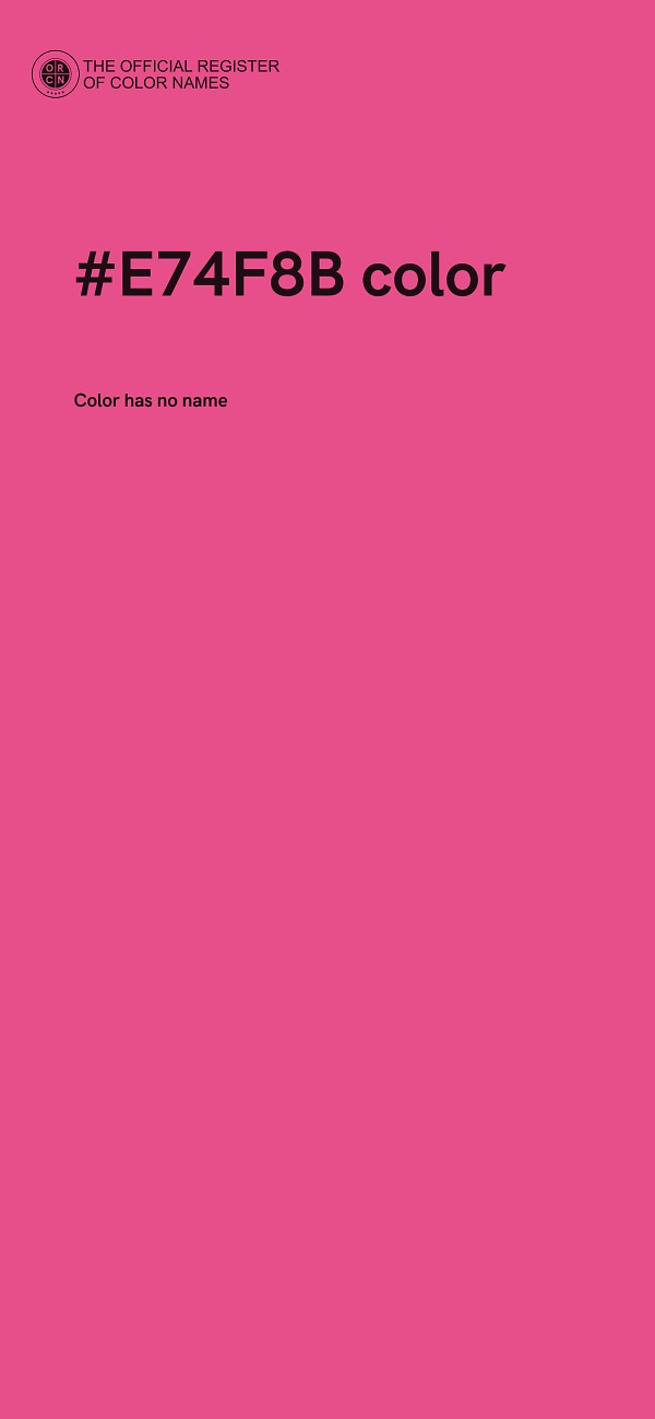 #E74F8B color image