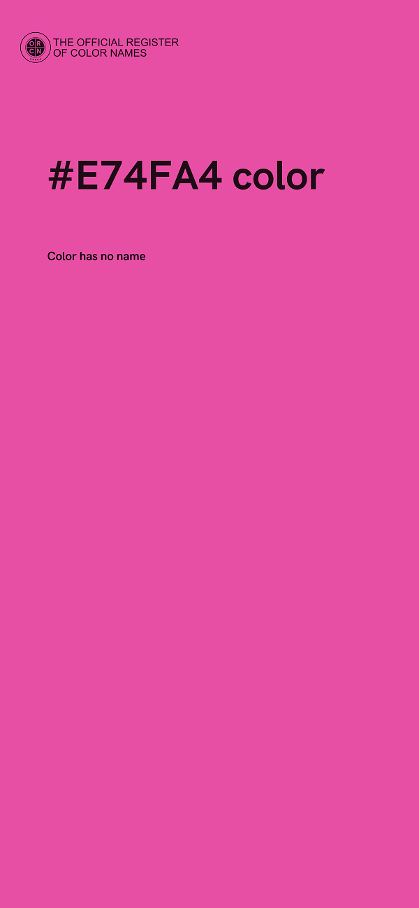 #E74FA4 color image