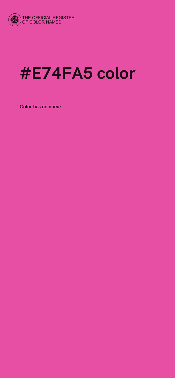 #E74FA5 color image