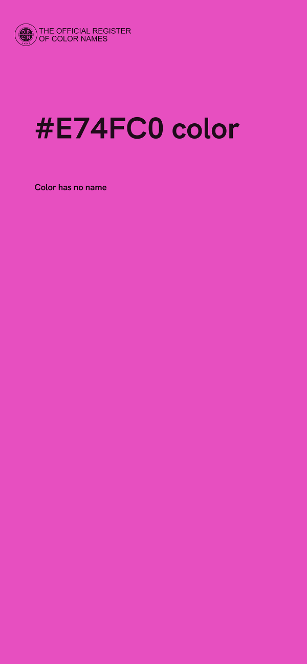 #E74FC0 color image