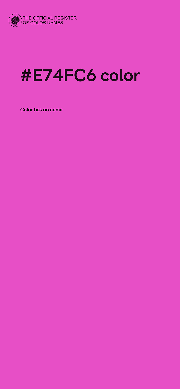 #E74FC6 color image