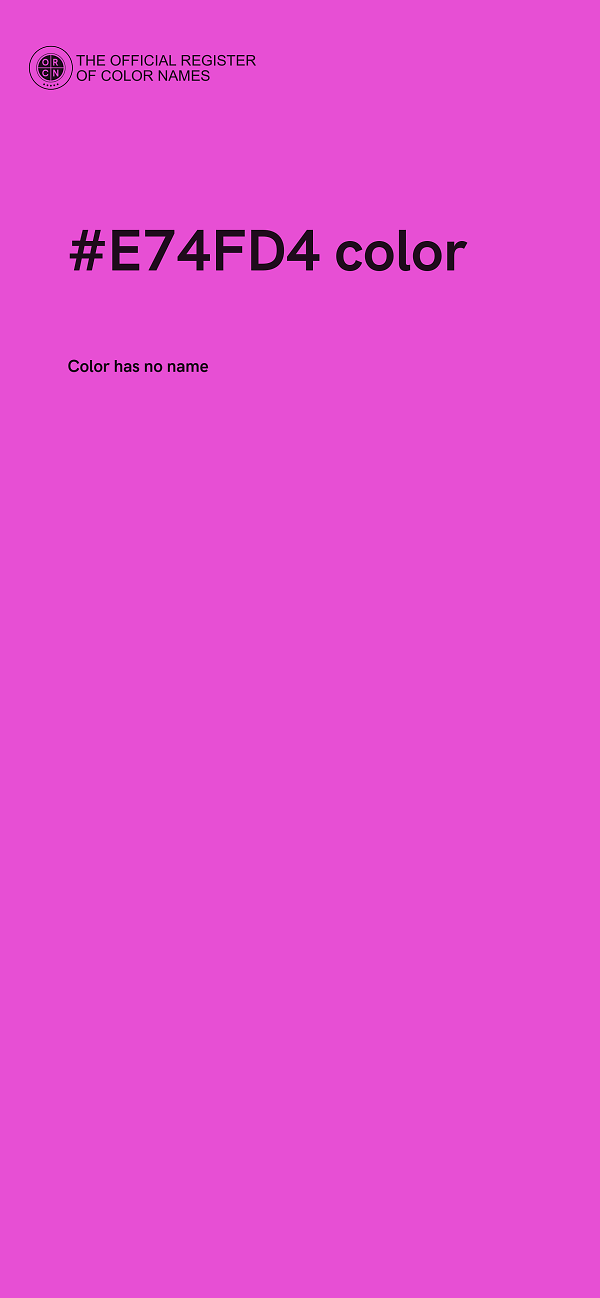 #E74FD4 color image