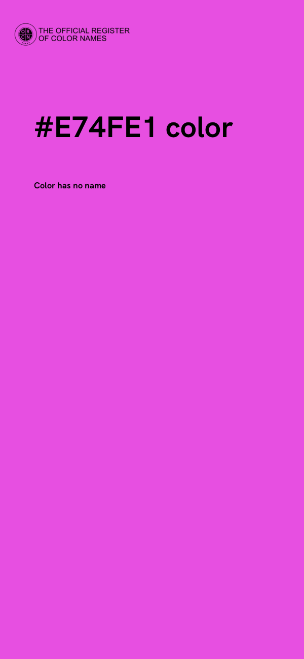 #E74FE1 color image