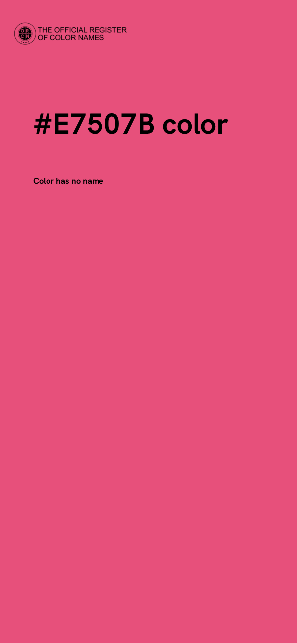 #E7507B color image