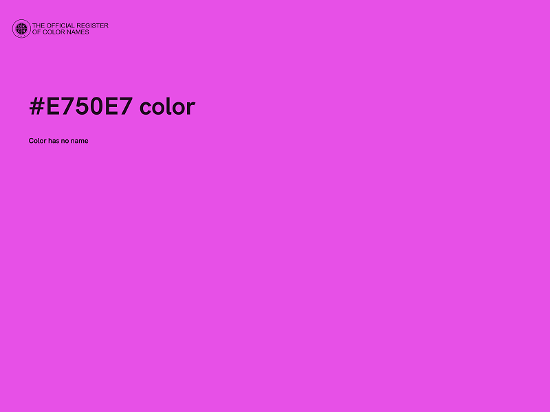 #E750E7 color image