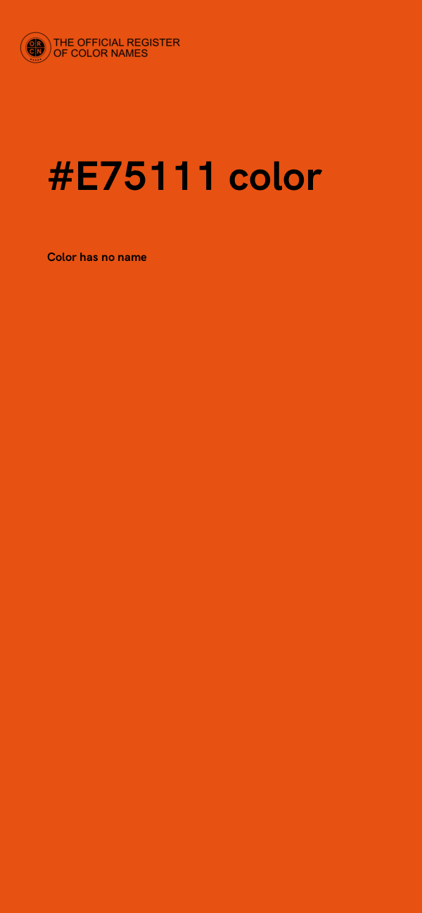 #E75111 color image