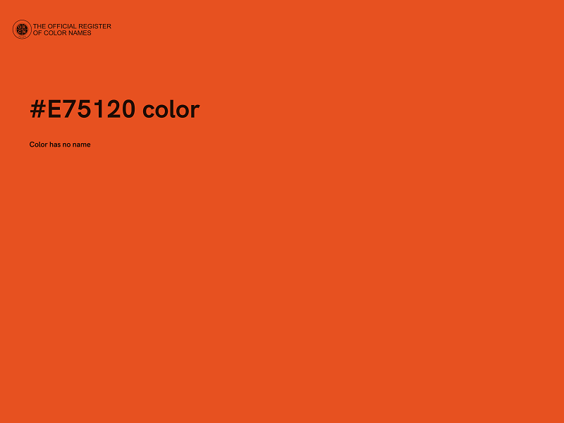 #E75120 color image