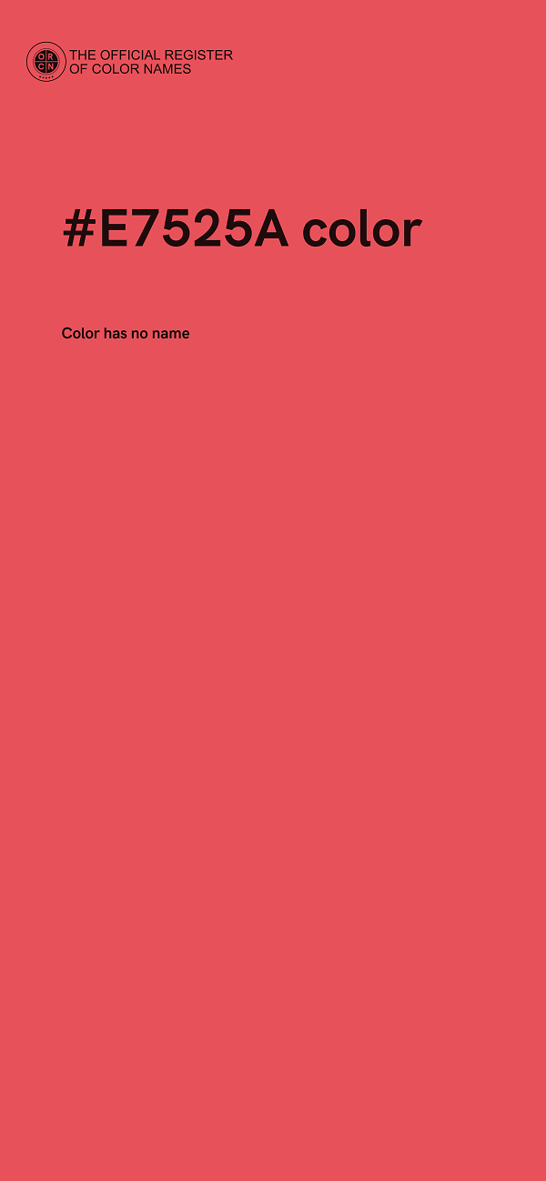 #E7525A color image