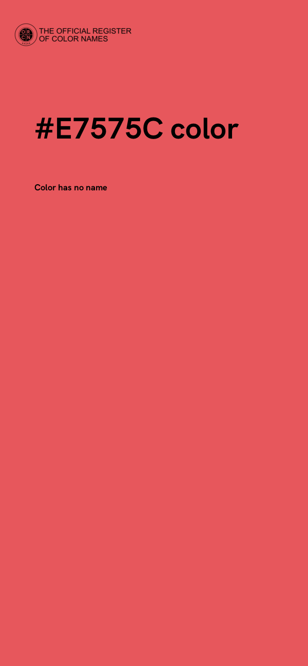 #E7575C color image
