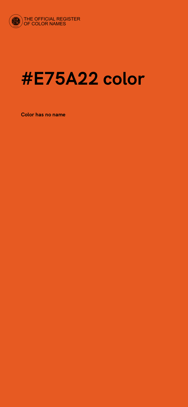 #E75A22 color image