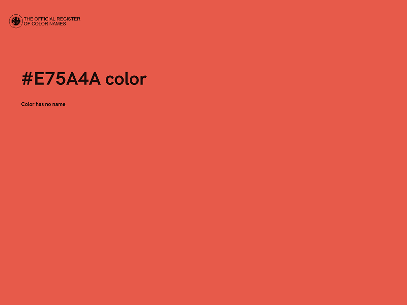 #E75A4A color image