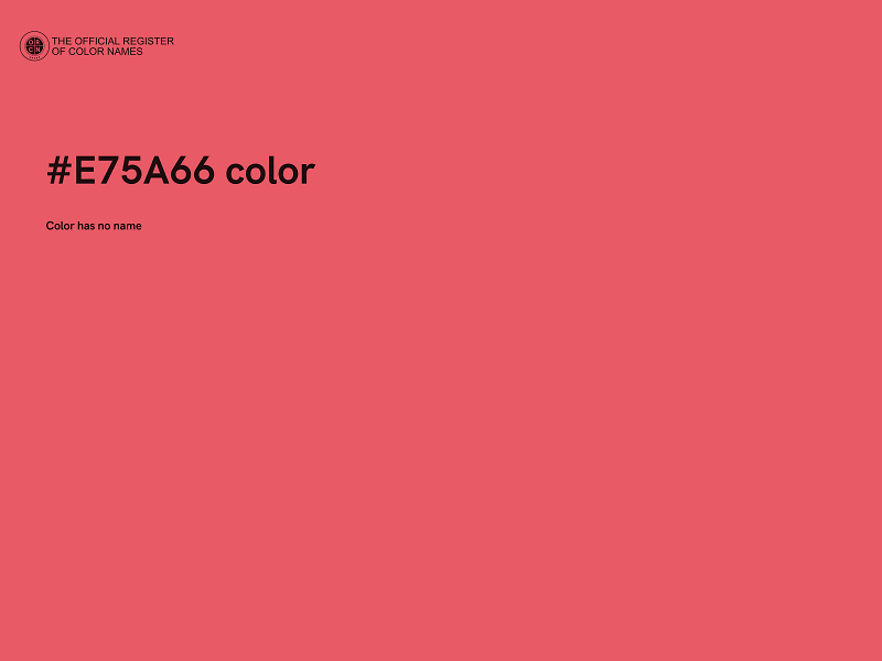 #E75A66 color image