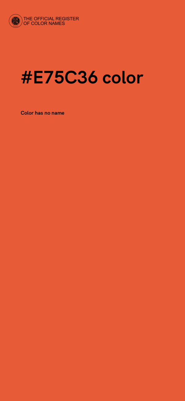 #E75C36 color image