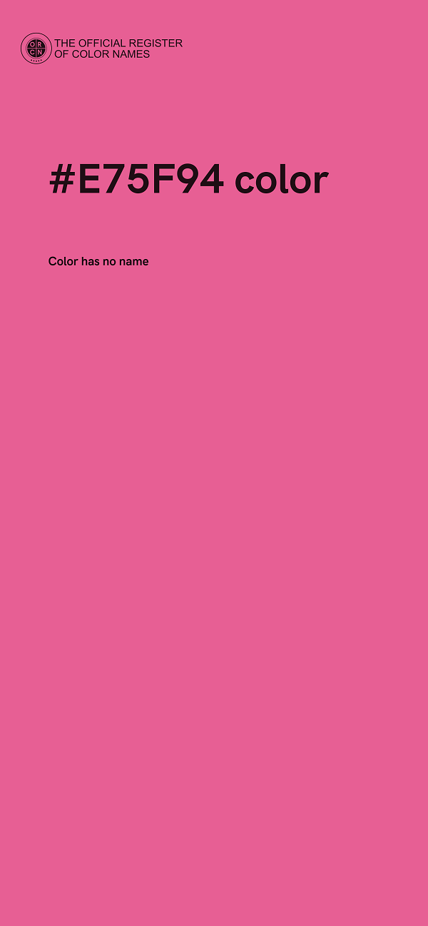 #E75F94 color image
