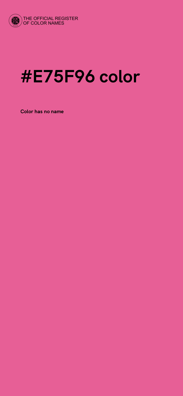 #E75F96 color image