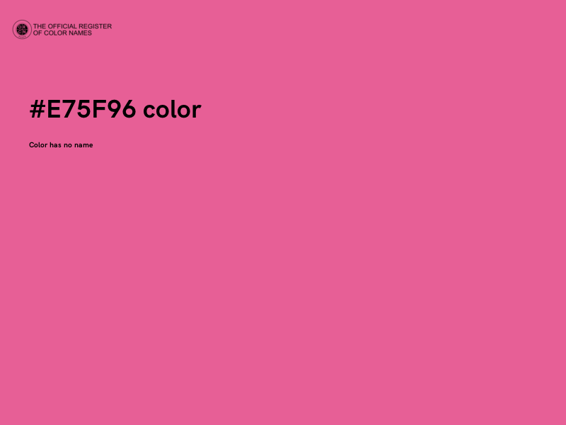 #E75F96 color image