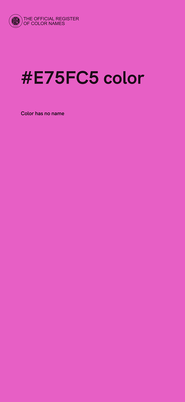 #E75FC5 color image